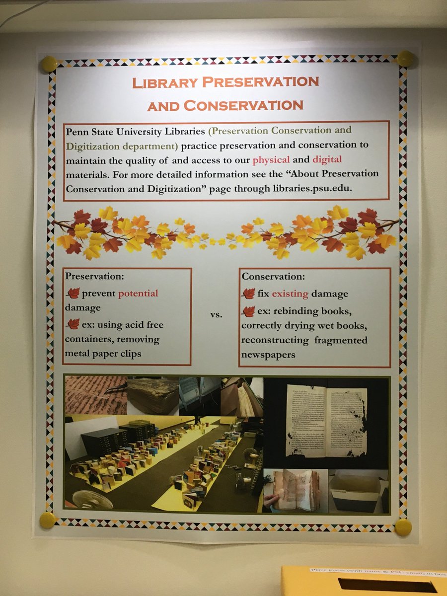 EngineeringLib's tweet photo. The Engineering Library has a new display on #preservation and #conservation, most specifically the problems with paperclips in books. Stop and and take a look, also enter into the drawing by adding your guess as to how many paperclips we have removed from our books. https://t.co/HpXqREO6a8