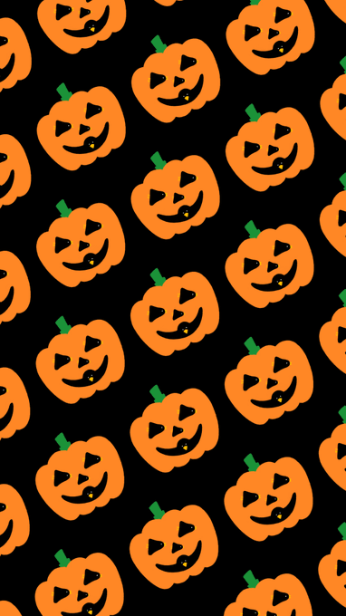 ハロウィンかぼちゃになりきる鳥たち柄です? 