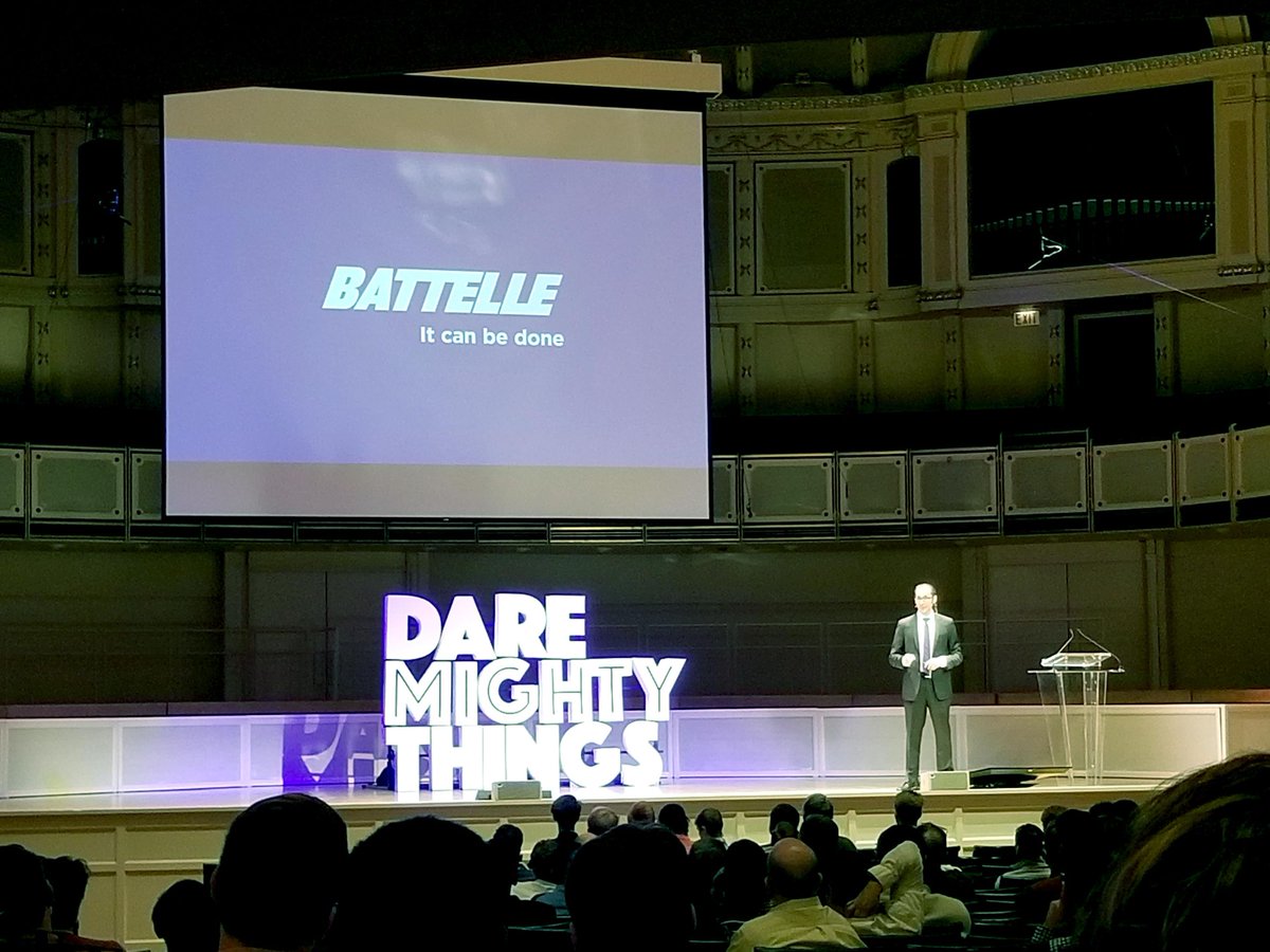 .<a href="/Battelle/">Battelle</a> Fellow Justin Sanchez keynoted at "Dare Mighty Things" #neurotechnology okt.to/cwKqzZ. "You must be willing to take a risk. It’s amazing how many times people say no—you’ve got to say yes. The biggest risk is being a minimalist, or doing nothing."