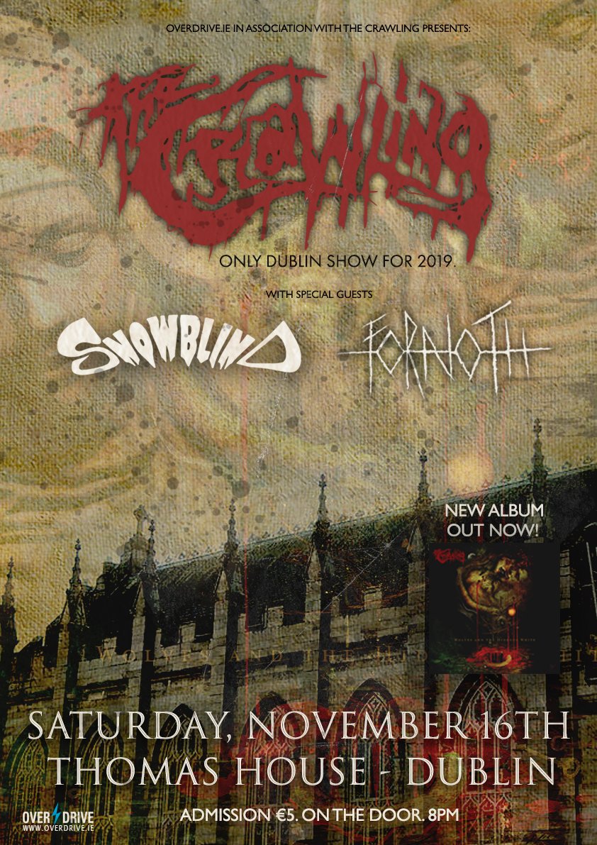 OVERDRIVE (@overdrive_pr) on Twitter photo Dublin's gonna get pummelled! <a href="/TheCrawlingBand/">The Crawling</a> with special guests <a href="/SnowblindIRL/">Snowblind</a> & #fornoth live in <a href="/thomashousedub/">Thomas House Dublin</a> on Sat Nov 16th!
Details here - facebook.com/events/3824186… Dublin's gonna get pummelled! <a href="/TheCrawlingBand/">The Crawling</a> with special guests <a href="/SnowblindIRL/">Snowblind</a> & #fornoth live in <a href="/thomashousedub/">Thomas House Dublin</a> on Sat Nov 16th!
Details here - facebook.com/events/3824186…