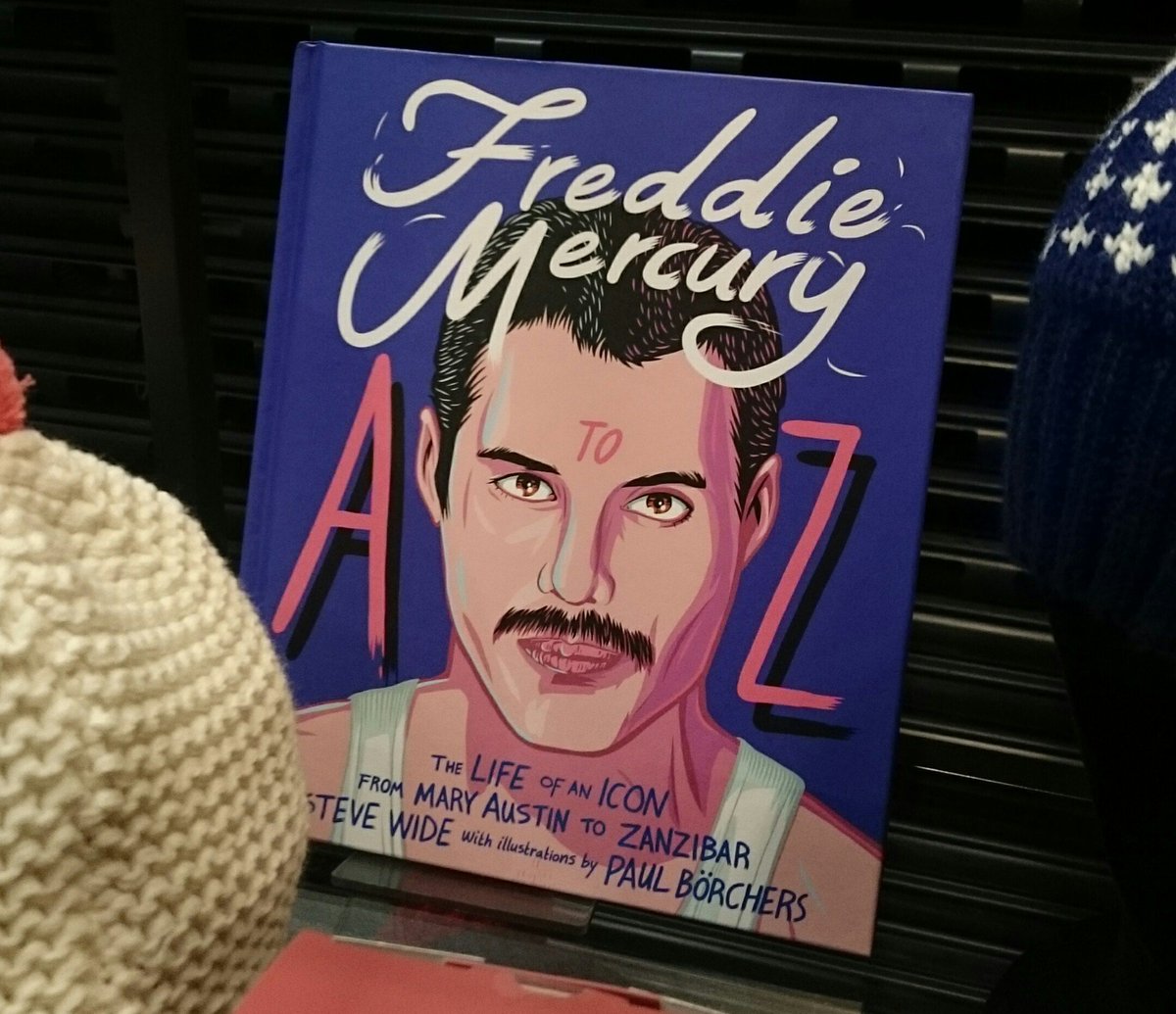 VideokeLondon's tweet photo. @nomadicrevery spotted this lovely #FreddieMercury A to Z book yesterday. We're you involved? Hope so! 😀 If not, it would look good on the @IKEA Billy Bookcase don't you think?  😀 https://t.co/DBrpLkXqvE