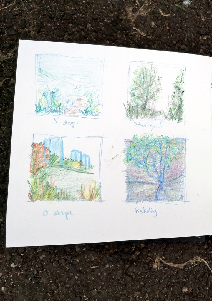 gracekelleher95's tweet photo. Last week's session on colour with our MA1 landscape students 🎨 fantastic range of styles coming through! Looking forward to our final session tomorrow using scrap paper as our canvas @CamillaAllen @LandscapeSheff #chooselandscape #artistsontwitter https://t.co/M7uuf7dNtr