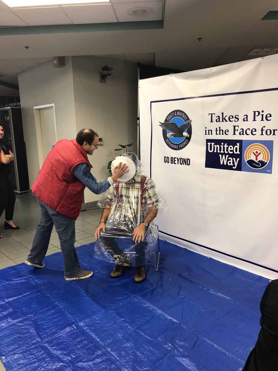 cannmary's tweet photo. Our @prattandwhitney West Palm Beach employees having fun this morning raising money for @UnitedWayofPBC and @UnitedWayMartin #Givingback #WearePW #BreakfastwiththeBoss #Community https://t.co/2DLuZu3snv