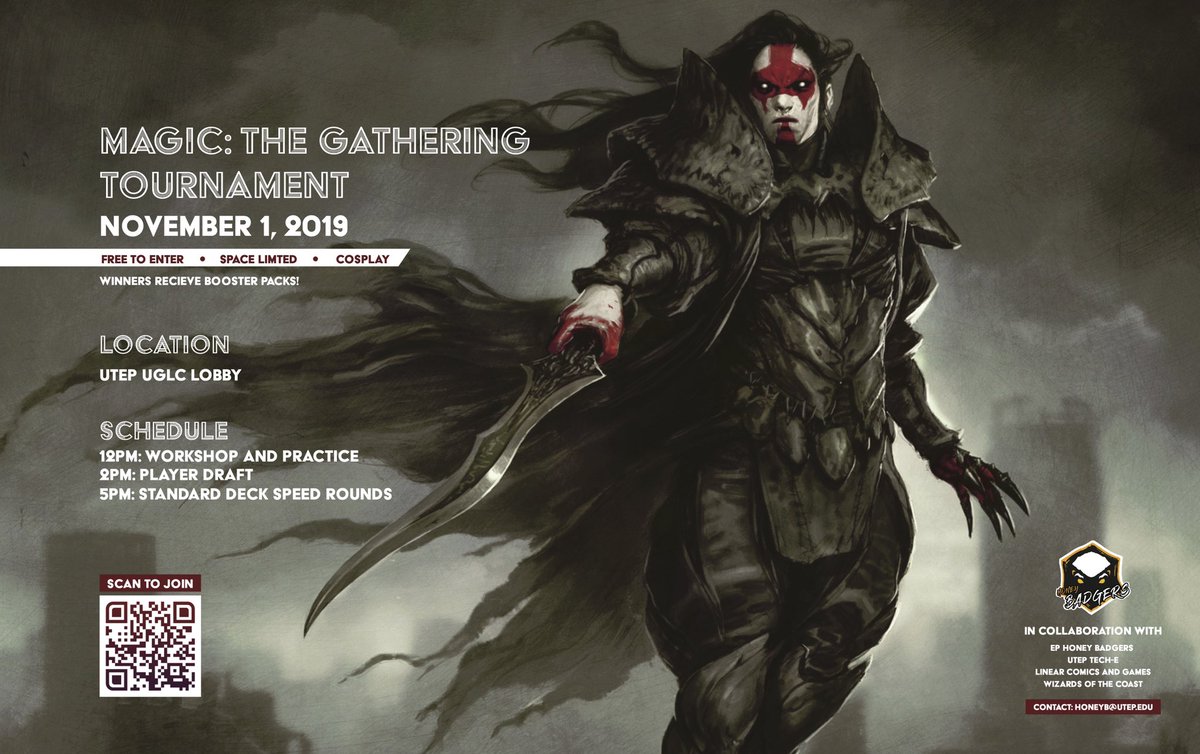 utepcreate's tweet photo. Sign up before it’s too late... 50 slots left to learn how to play MTG, get free cards, and more.... or want to compete join the competition for free while slots are left. https://t.co/Ey1P7Q6Hyf
