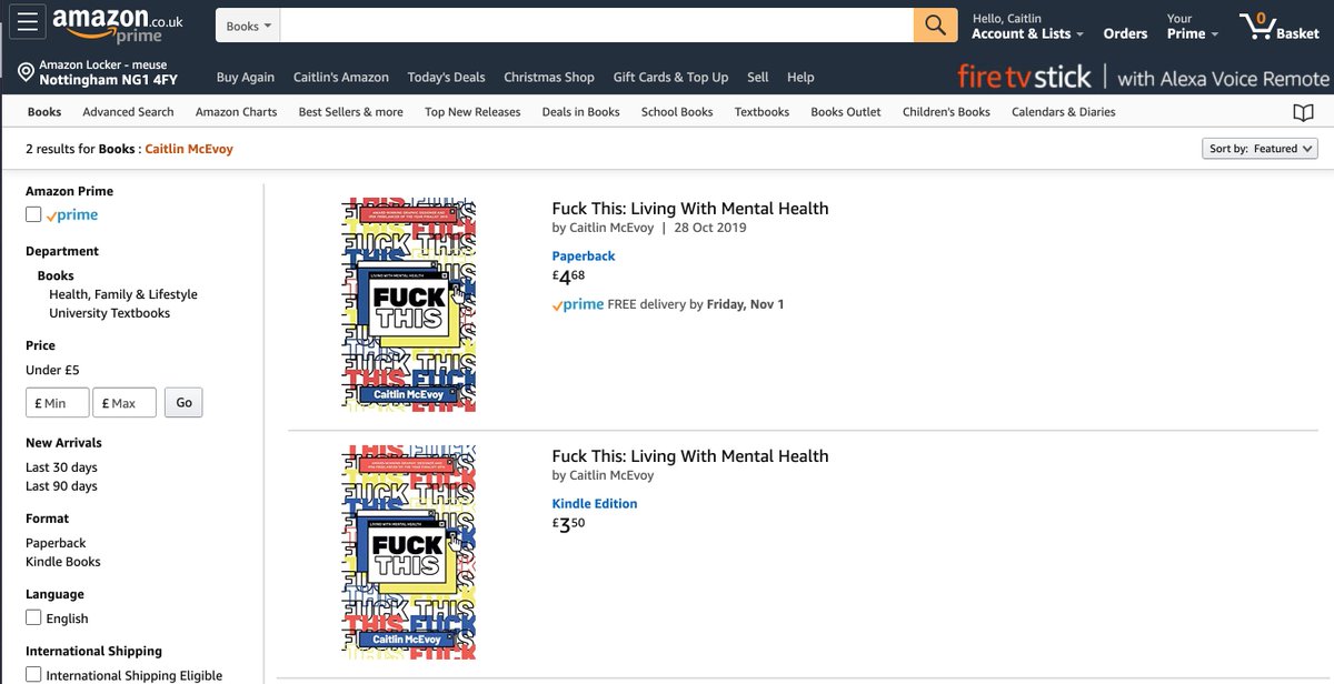 crmcevoy's tweet image. Today is the day. The book is officially FOR SALE on Amazon. So, if you want to read all about my workaholic 11-year journey with #mentalhealth, buy a copy, share it with loved ones, or use it to stop that wobbley coffee table leg. More info: caitlin-mcevoy.co.uk/book/ @teamIPSE