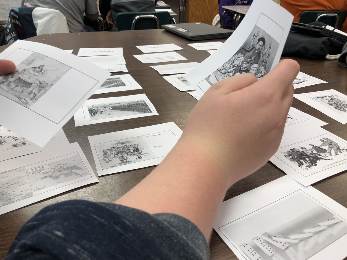Mrs_CarrHMS's tweet photo. First we identified the causes through political cartoons, now were “Sorting” it out to make sure we understand. Students begged to play quizlet live and taught me how it works! @quizlet #handsonlearning #timetoprocess #activelearning https://t.co/UkHvUyLxBC