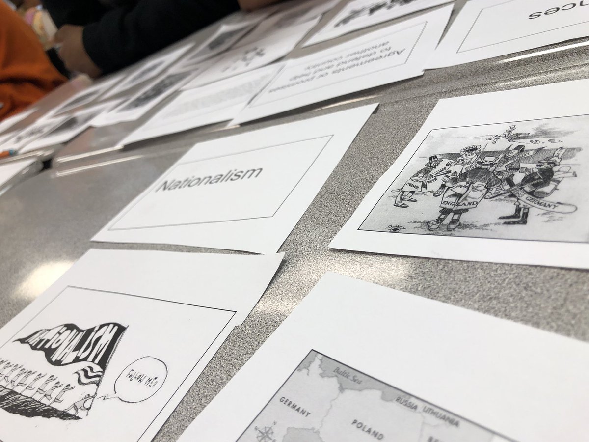 Mrs_CarrHMS's tweet photo. First we identified the causes through political cartoons, now were “Sorting” it out to make sure we understand. Students begged to play quizlet live and taught me how it works! @quizlet #handsonlearning #timetoprocess #activelearning https://t.co/UkHvUyLxBC