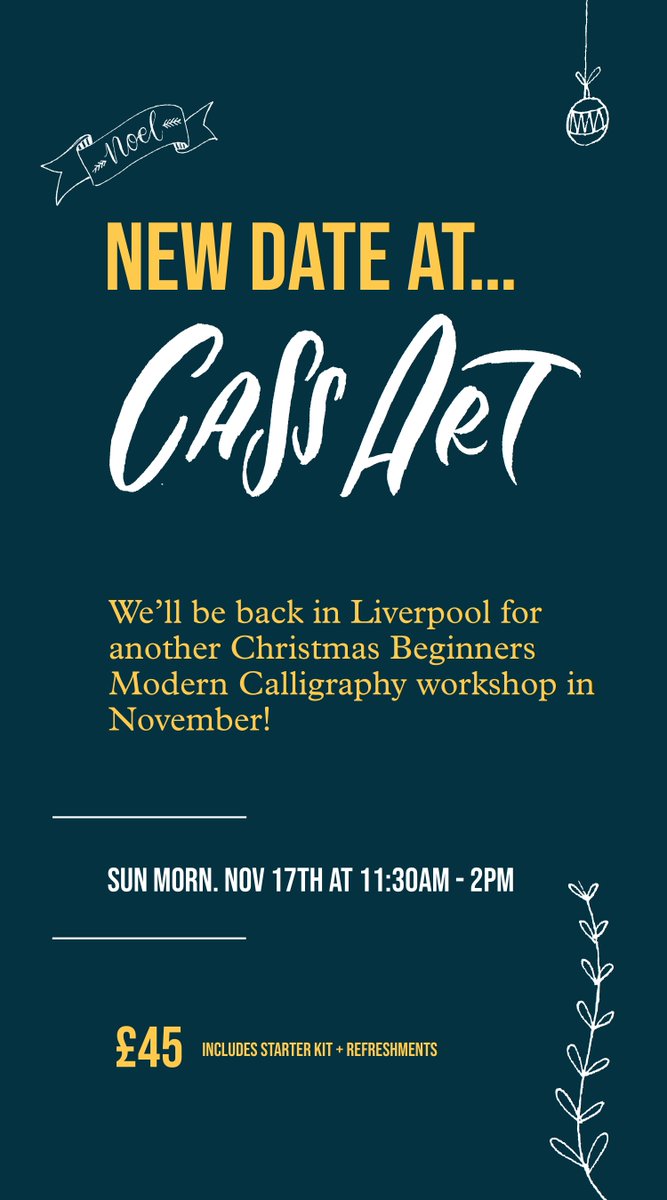 Ooooh this will be good! We have a NEW date at @CASSART next month (our Nov 2nd date sold out super quick!) 

Please send us a msg or email if you would like to join us on Liverpool on Nov 17th✍️