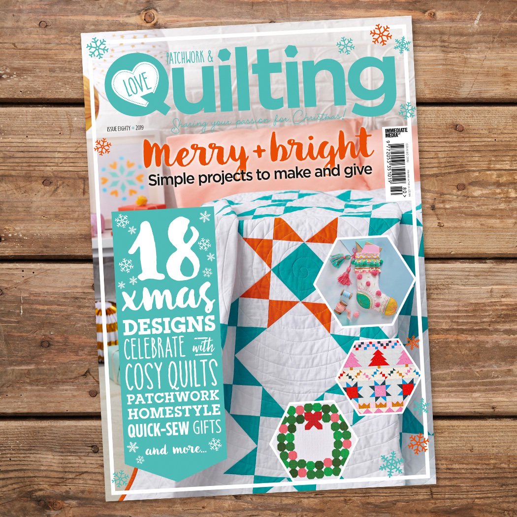 We’re well and truly in the Christmas spirit at LP&amp;Q HQ, because look what landed on our desks this morning! Kick off some seasonal stitching with Susan Standen’s striking Fire and Ice cover quilt