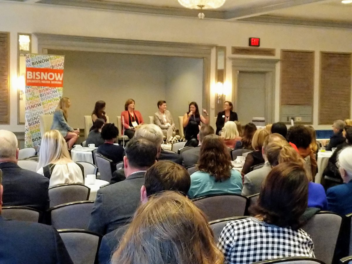 CREW_GTRPhilly's tweet photo. Our President, Andrea Lukens of @BrookfieldProp, is a part of the inspirational panel at the #BisnowPowerWomen event regarding The Key to Increasing Participation of Women in the Industry https://t.co/pz3CLhAhKG