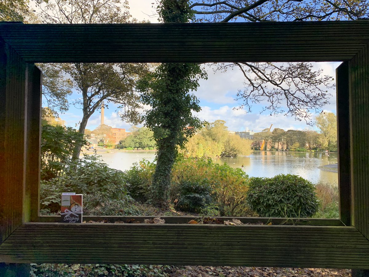 Bookfairies_NE's tweet photo. In the frame! This copy of @scholasticuk The Switching Hour by @damarisyoung is hidden on the picture frame by the lake in Leazes Park ๐ #switchinghour #switchinghourtbf #IBelieveInBookFairies https://t.co/b5xF1Cf1d3
