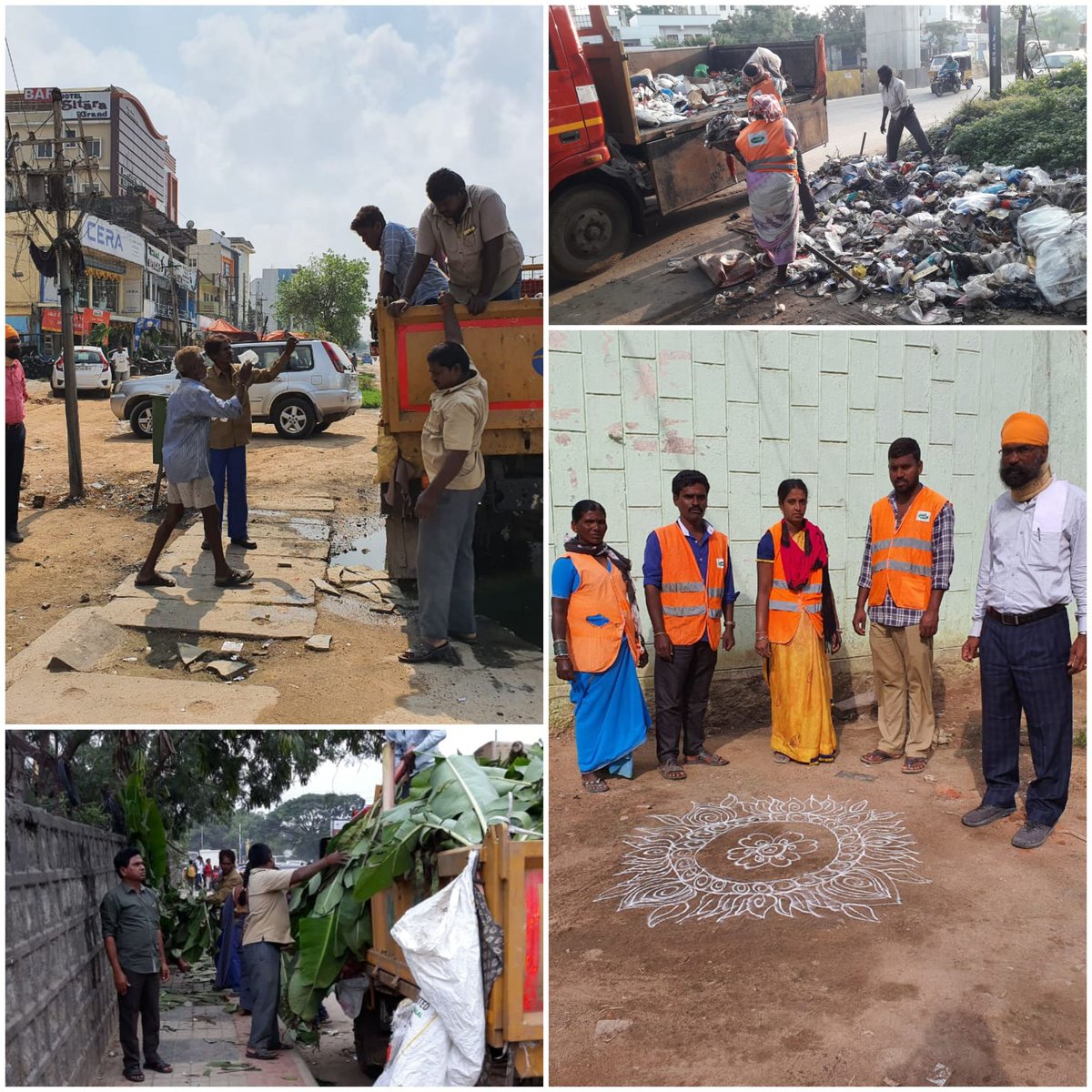 As per orders of @MinisterKTR #GHMC starts drive for elimination of #garbage blackspots. Such spots are beautified with rangoli's n paintings. Let's join hands to see such spaces are not filled with #trash again. #CleanHyderabad #MyCleanIndia #TogetherWeCan