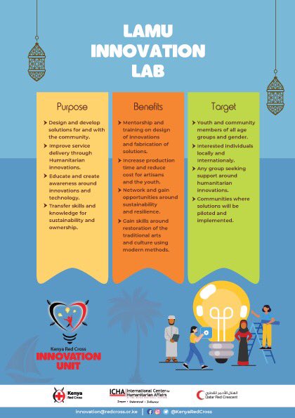 KenyaRedCross's tweet photo. #LamuInnovationLab is set to provide state of the art resources, skills and thinking to optimize local craft processes, as well as explore a wide range of innovative solutions that will benefit the youth and community both locally and globally. @ICHA_Intl https://t.co/C8WqIETCMK