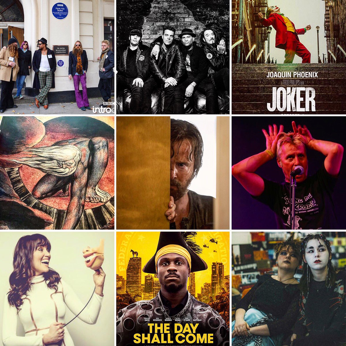 TomGirard's tweet photo. A few highlights from my #blog for this month - you can read these and more at https://t.co/AKPZkD7wgn
#blogging #october #music #movies #film #art #comedy #guernsey #therecks #thewildhearts #joker #williamblake #elcamino #theejenerators #ninaconti #thedayshallcome #tracknotfound https://t.co/H8SLrJPo1P