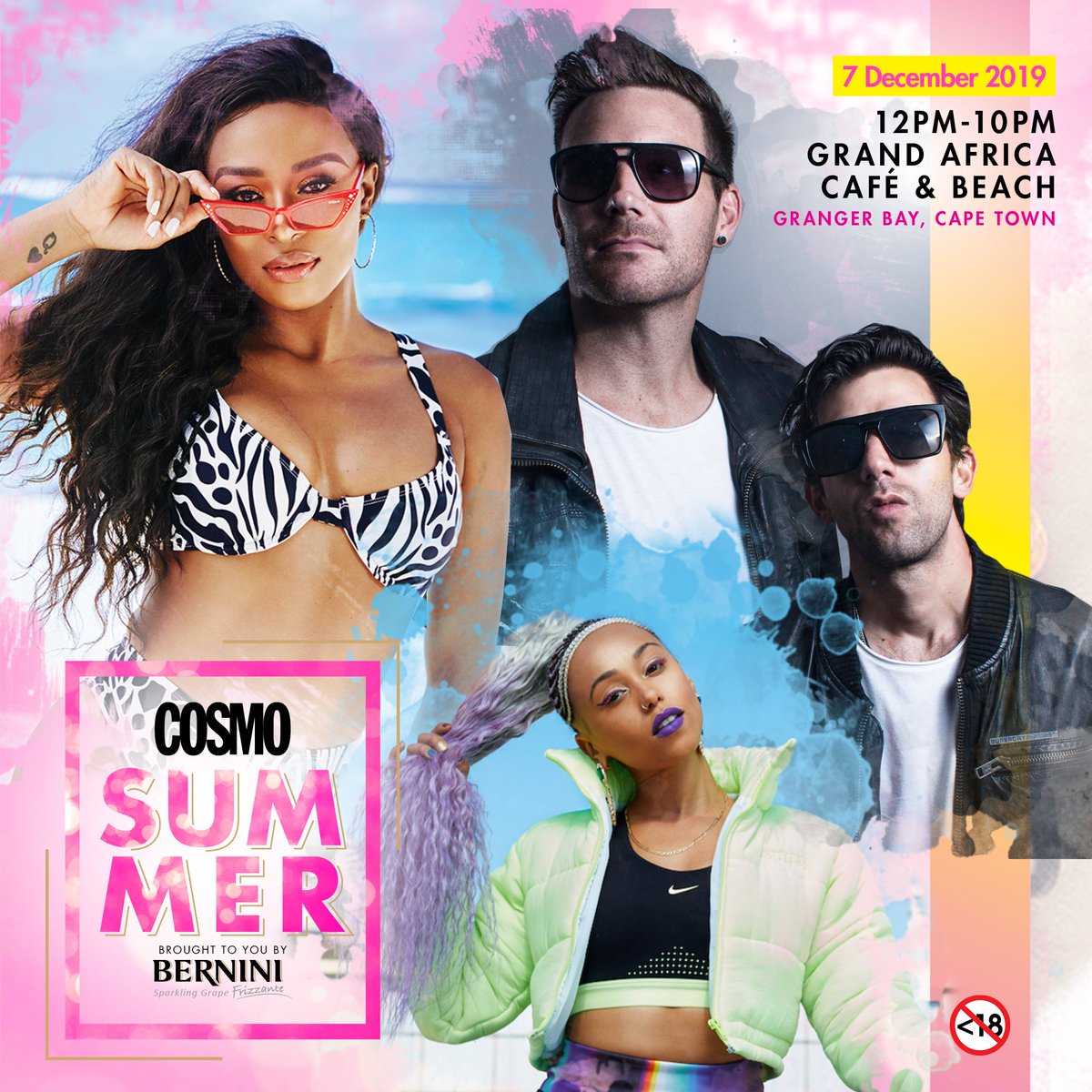 AffiliateCartek's tweet photo. #COSMOSummer, brought to you by @BerniniSA is gonna be the season's hottest party in CPT with AND., @djdoowap, @djleytonlee, #blaqkongo, @DJZinhle &amp; @PascalandPearce dropping 🔥 beats! Get tickets here: https://t.co/n3B9cD54oX 🍹☀️ https://t.co/V8ywx8KXgR