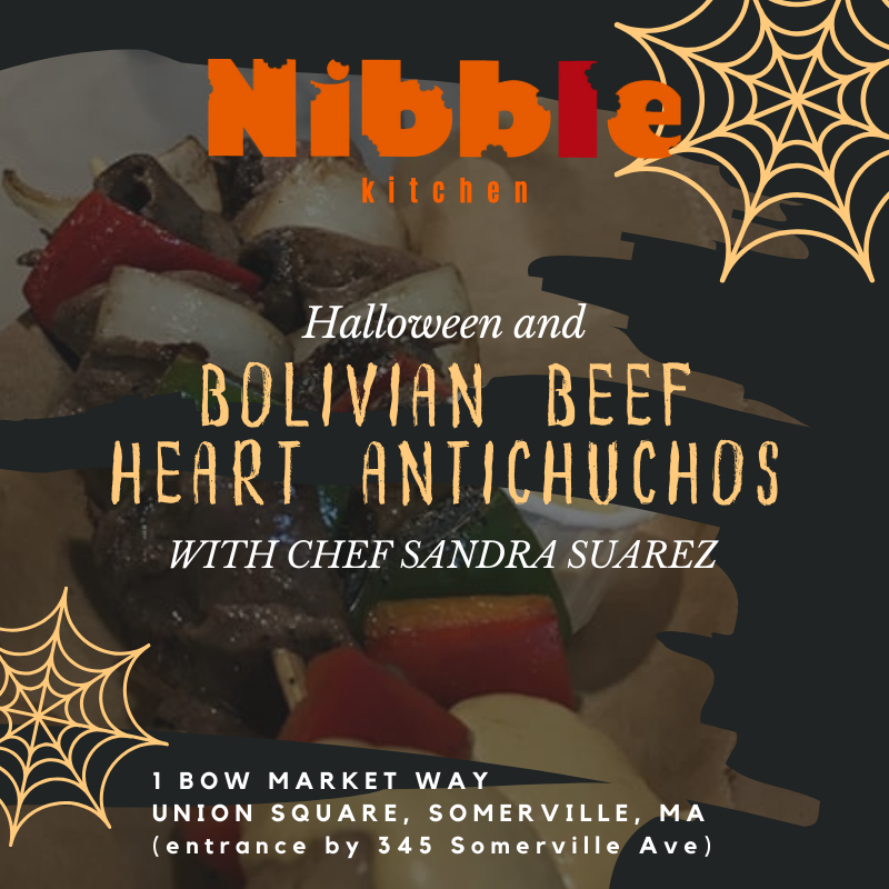 NibbleKitchen's tweet photo. Don a costume and head on down to get a taste of 🇬🇭Bolivia in #NibbleKitchen #UnionSquareMA
Tomorrow: Anticuchos Bolivianos (Kebabs) and many new items in the menu, including Chicha de Mani! https://t.co/u4qA3OUI4x