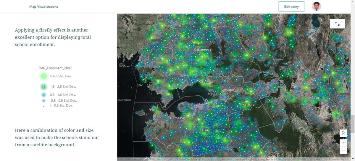Willy_Simons's tweet photo. Working on a story map that will teach the Women and Men in GIS some map visualization tricks @WiGISKe @gesa_uon #dataviz #geospatial #storymaps https://t.co/67DJKmJO9N