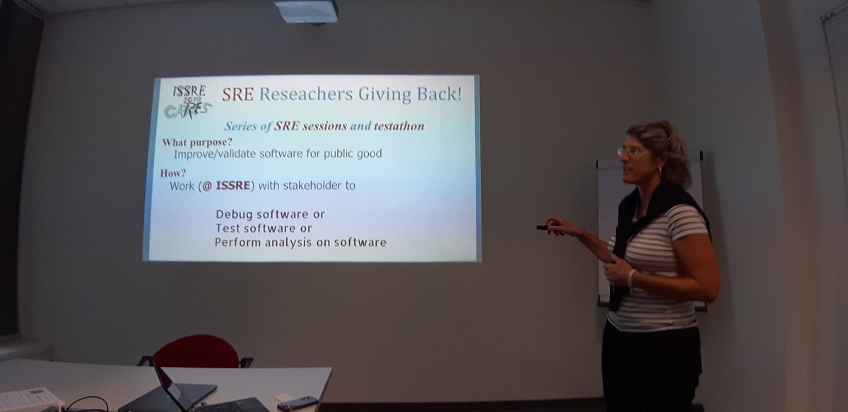 dacotorre's tweet photo. Jane Huffman Hayes is presenting at #ISSRE2019 Fast Abstracts her paper on ISSRE Cares: How the Software Reliability Engineering Community Can Give Back to Society https://t.co/99cizeP2Dl https://t.co/0onE8wUcPH
