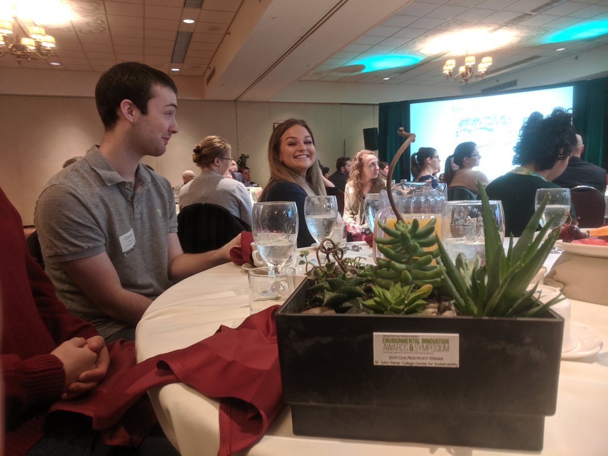 Excited to win a Environmental Innovation Award from the <a href="/SenecaParkZoo/">Seneca Park Zoo</a> Society today! #EIAS19 <a href="/FisherNews/">St. John Fisher University</a>