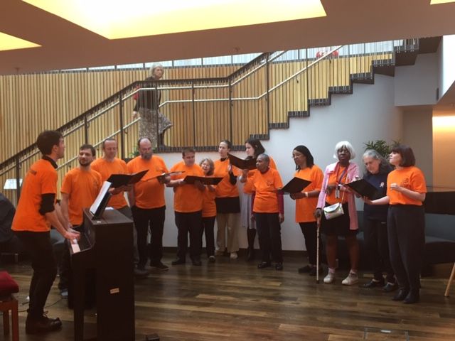 hf_ArtsFest's tweet photo. The wonderful #unitychoir performs at the Creating Opportunities Summit hosted by @LyricHammer 
Delightful performance as ever! https://t.co/u8RrNgyyEq
