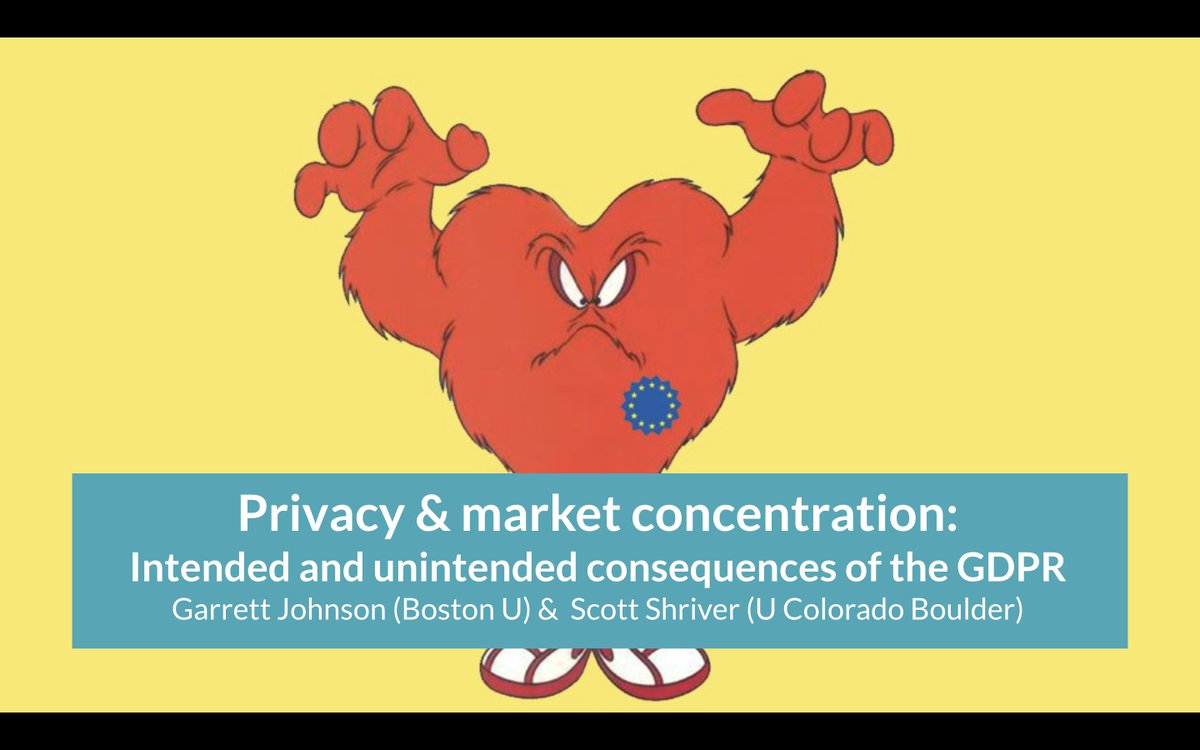 New working paper alert!THREAD: Post- #GDPR, website use of web tech vendors falls 15% but relative concentration increases 17%."Privacy & market concentration: Intended & unintended consequences of the GDPR” w/ Scott Shriver https://ssrn.com/abstract=3477686(Image: Digiday) 1/