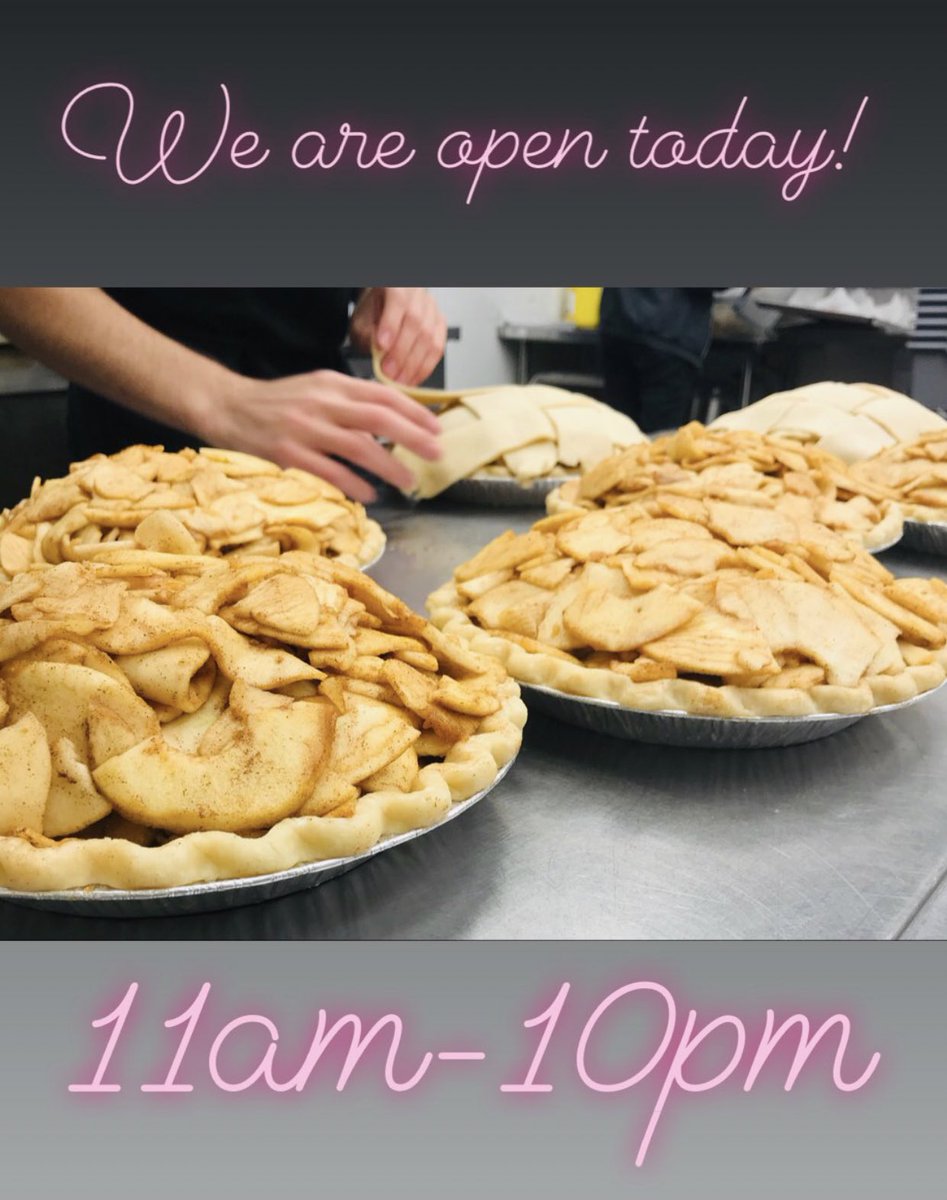 Good morning everyone! As Humboldt tries to get back to our normal, we have one more thing to help that process...PIE! We will be open regular hours 11am-10pm!  Thank you for your patience during this crazy time!