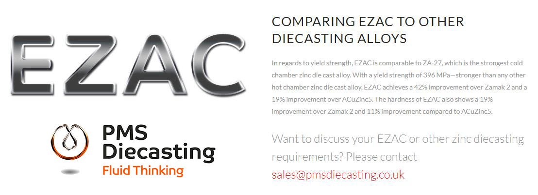 PMSDiecasting's tweet photo. EZAC is a trademark and the latest material in the zinc world. It is a specially developed alloy of zinc that has better properties than other alloys in a number of areas. #ezac #diecasting #alloy #manufacturing https://t.co/z6eweuDSiv https://t.co/lPHmRfXw3A