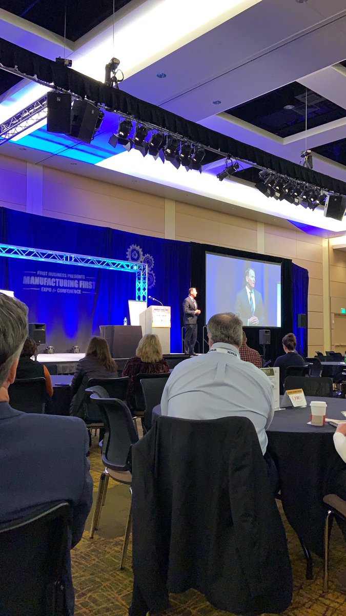 Excited to be attending today’s Manufacturing First conference at <a href="/KIConvention/">KI Convention Center</a>. Big attendance and lots of great sessions on the schedule. #mfgfirst