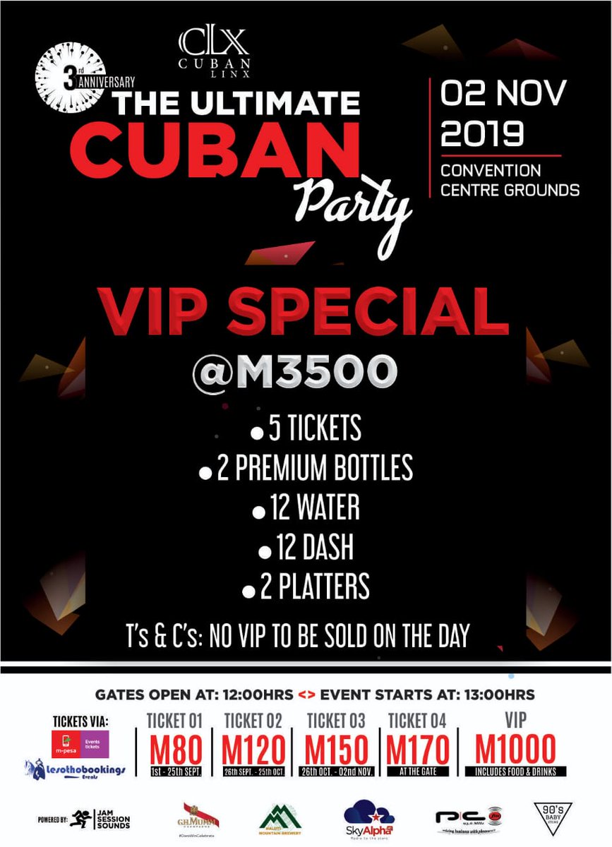 Vickykhosana's tweet photo. #TheUltimateCubanParty with @Nadia_nakai ms Bragga at the convention centre grounds on Saturday🔥🔥grab your VIP ticket now and be a boss,naaah meaan?💃🏻💃🏻squaa💃🏻🔥come one come all
@cubanlinx_ls
@swat_int 
@DjSpane https://t.co/MBBEkEsaxj