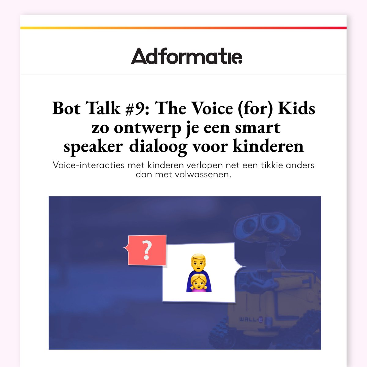 MisterKoreander's tweet photo. Hoe schrijf je als kroostloze millenial een #voiceinteractie voor kinderen? Nou, zo dus. Fraai debuut in de blogosphere van onze Lucia! Link naar #blog van @adformatie 👉https://t.co/CAoYsTWAcI https://t.co/Iqt9aFI7jo