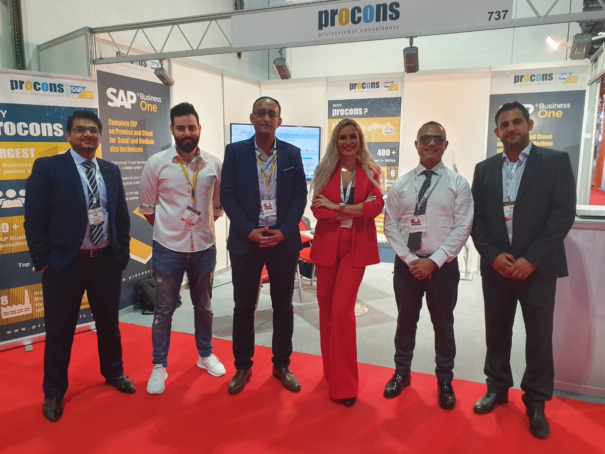 SEIDORONE's tweet photo. Having a great day at Gulfood Manufacturing. Our team in Dubai: Zeeshan Akbar, Fadi Sarhan, Mostafa Sharaf, Alina Ganieva, Majeed Hassanieh, Saleem Hamadeh. Visit us at Stand 737 Hall 7 #Gulfoodmanufacturing #SAPBusinessOne #Procons #ERP https://t.co/0F30Fa5VFd