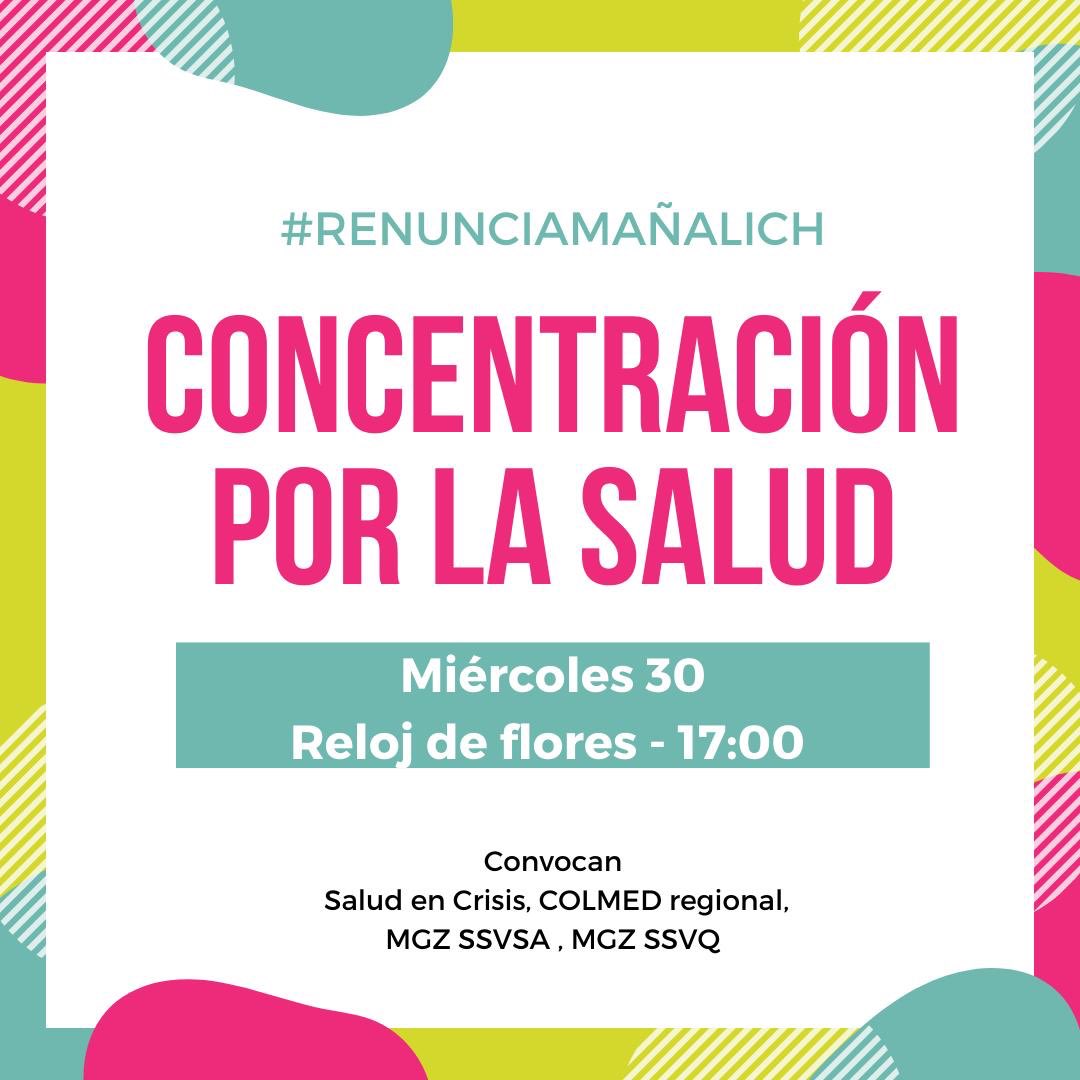 ATENCION: debido a los nulos avances en salud y a la aprobación del seguro catastrófico de salud en la cámara de diputados, les convocamos a una concentración para manifestar nuestro descontento

HOY 17:00 
Reloj de flores - Viña del Mar 
#RENUNCIAMAÑALICH