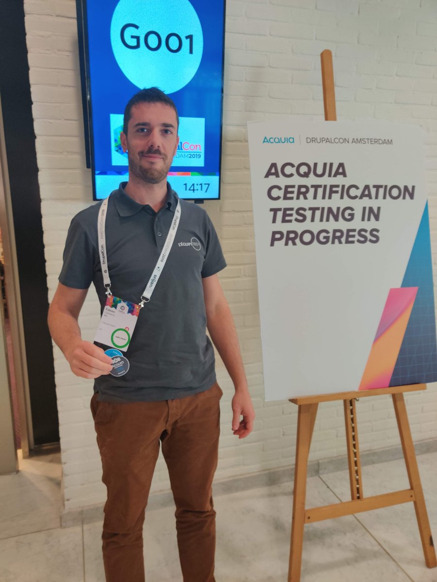 AcquiaAcademy's tweet image. Congratulations @GoZOo from @lequipetech
on becoming @acquia Certified Grand Master at @DrupalConEur by passing 3 exams in just 2 days! That's Awesome!! #DrupalC