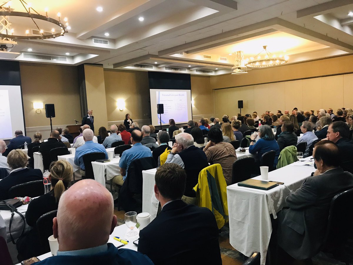soton78's tweet photo. @MarkScruggsEsq of @LawyersMutualNC and Dauna Bartley of @BrockerLaw kicking off today’s LM CLE program to a packed house in #Asheville! #LMRoadshow https://t.co/E0eqqZMXDA