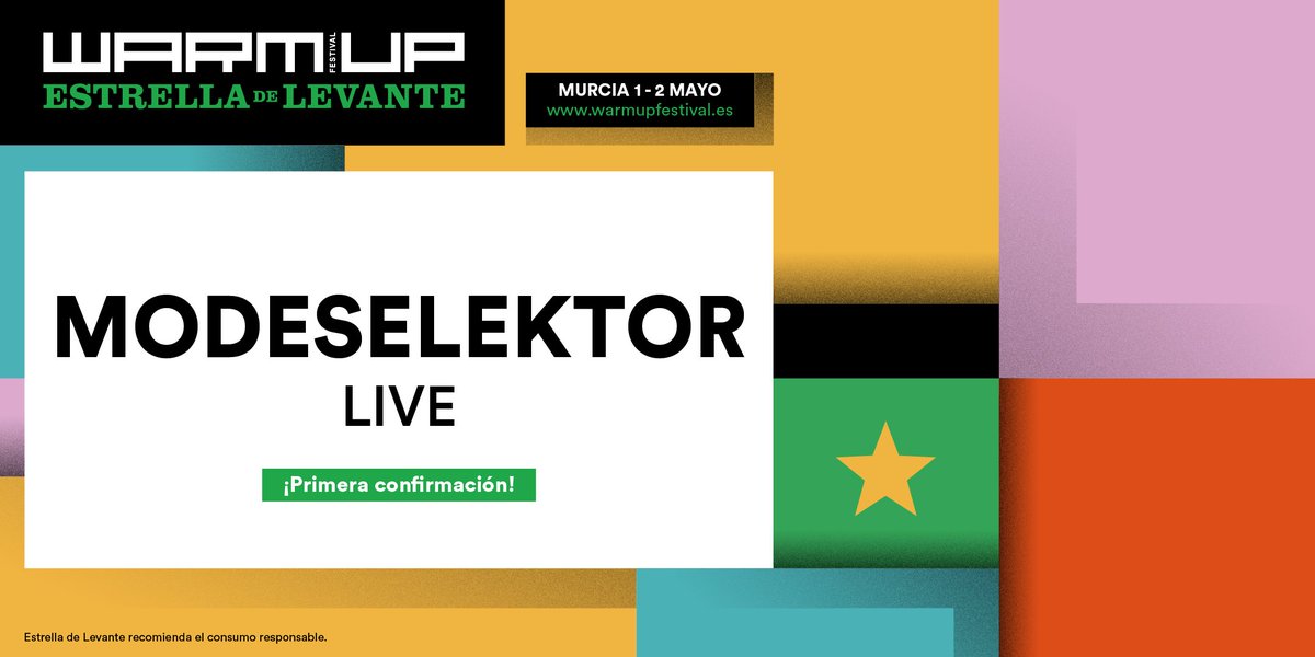 🧡 @Modeselektor  son la primera confirmación del  #WARMUP2020 🧡

Abonos ya a la venta a precio especial SÓLO hasta mañana 👉 bit.ly/2kj9men