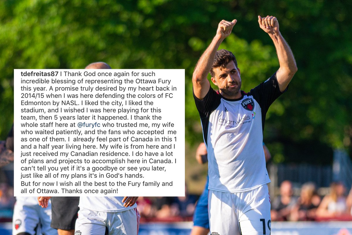Ottawa Fury FC (@ottawafuryfc) on Twitter photo There's still lots left to accomplish for
<a href="/tdefreitas87/">Thiago de Freitas</a> as he heads into the off season ⚽️🇨🇦
#ForTheFury There's still lots left to accomplish for
<a href="/tdefreitas87/">Thiago de Freitas</a> as he heads into the off season ⚽️🇨🇦
#ForTheFury