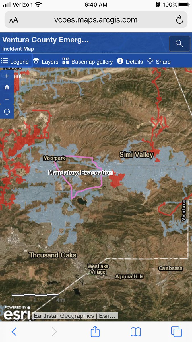 VCFD_PIO's tweet photo. #EasyFire mandatory evacuation have been ordered.  Visit https://t.co/TqQ6gyJ3Lc to see the exact areas. https://t.co/cOeRPuMii7