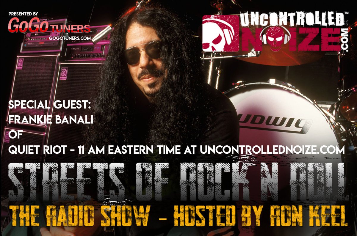 ronkeel's tweet photo. CUM ON FEEL THE @NoizeRadio at 11 AM Eastern! MIDWEEK MAYHEM includes a great interview w/ @FrankieBanali /new @QUIETRIOT - brought 2 U by @GoGoTuners (members at https://t.co/VBFQZevMvJ can win a FREE tuner!) - cuts from Lita, AC/DC, rare RKB live: https://t.co/UHuLIb3C4F https://t.co/Wed9twmJxx