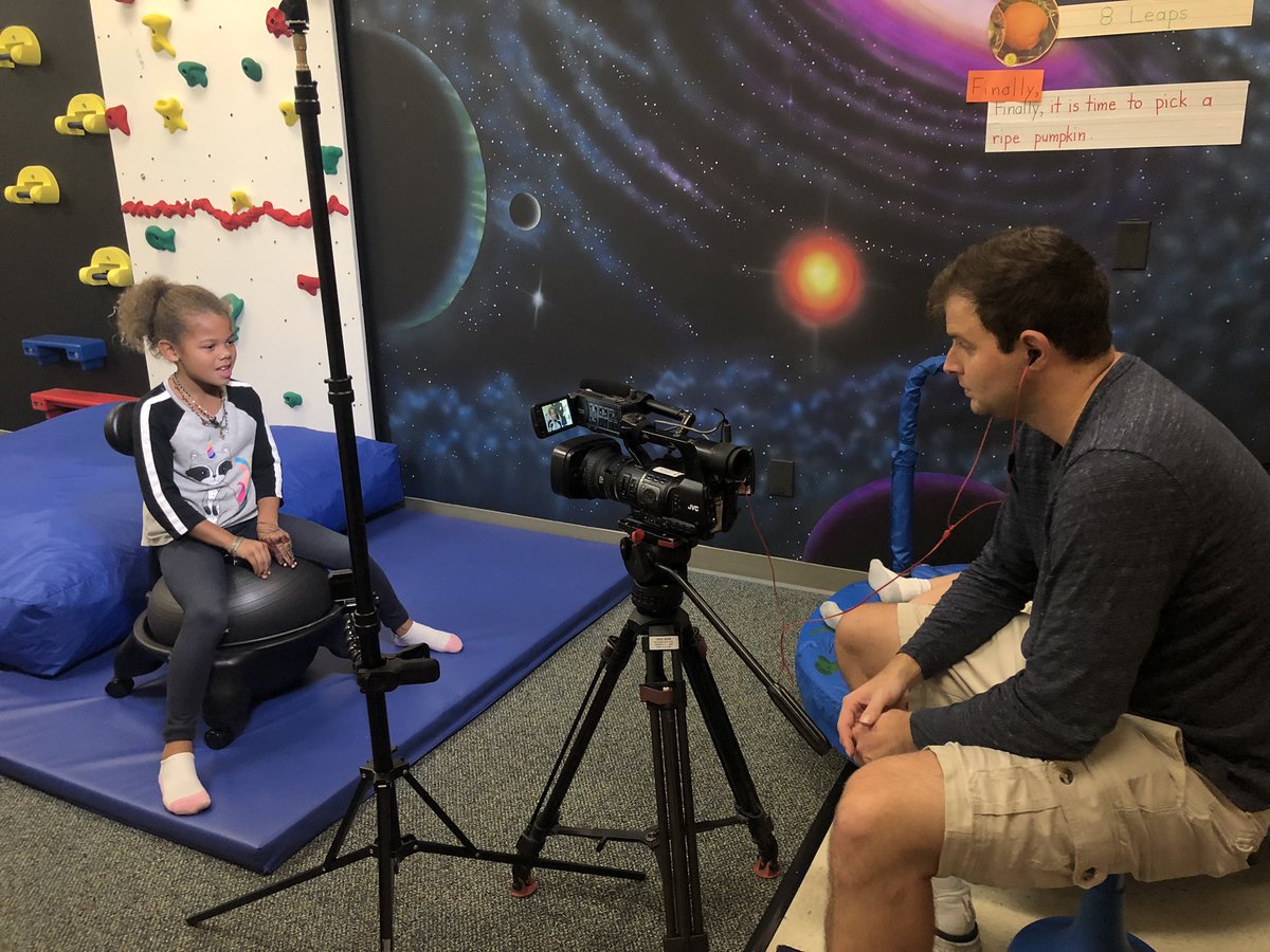 Quentin shares with @WBTV_News what she enjoys about @croslandschool Sensory Space Lab