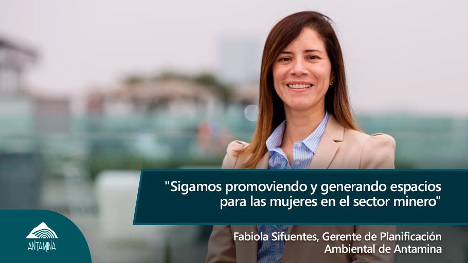 Antamina_Peru's tweet photo. Nuestra gerente de Planificación Ambiental, Fabiola Sifuentes, fue nombrada como la primera presidenta del Comité del Agua de la @snmpeperu. ¡Felicitaciones, Fabiola! Seguimos impulsado el empoderamiento de las ejecutivas del sector minero. #MujeresMineras https://t.co/5Kouvp4jhc
