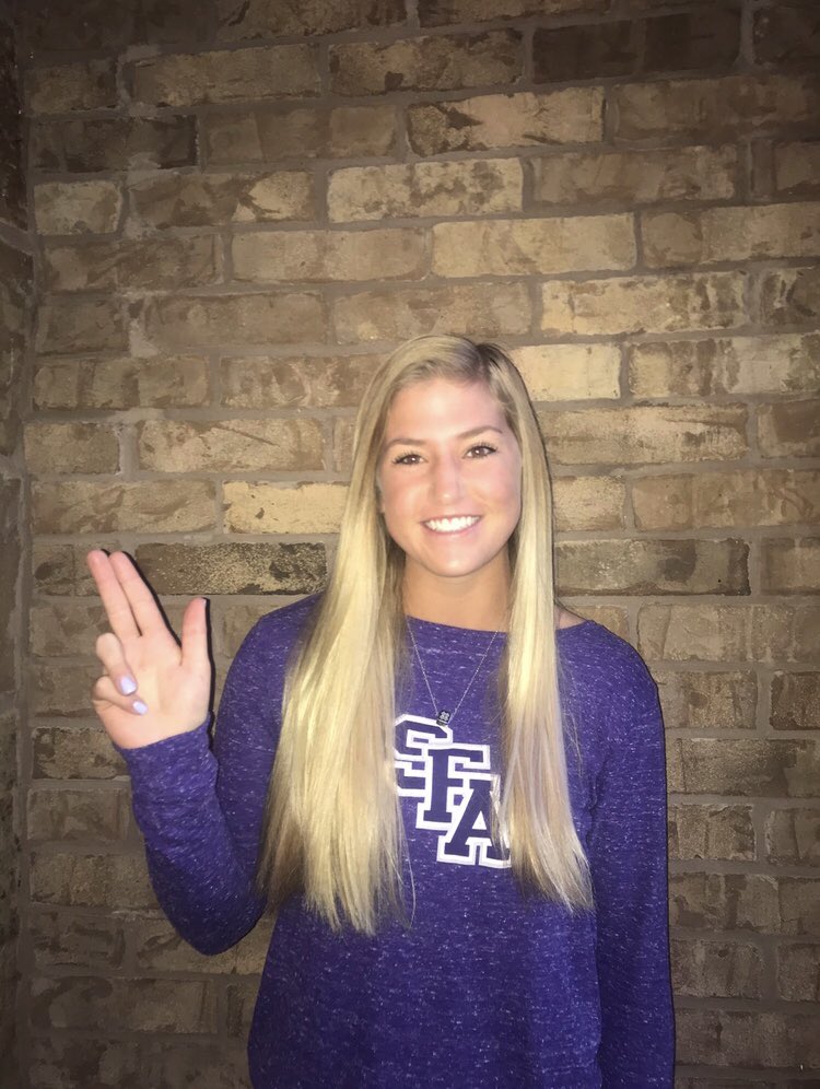 kayla_wallace7's tweet photo. I’m very blessed and excited to announce that I’ve decided to continue my softball and academic career at Stephen F. Austin State University! AXE’EM!💜 Jeremiah 29:11 https://t.co/w5OPlIqdxH