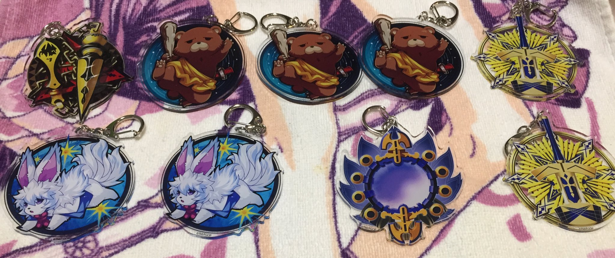 FGO 八葉の鏡 コマンドコード アクリルキーホルダー 青かっ 玉藻の前