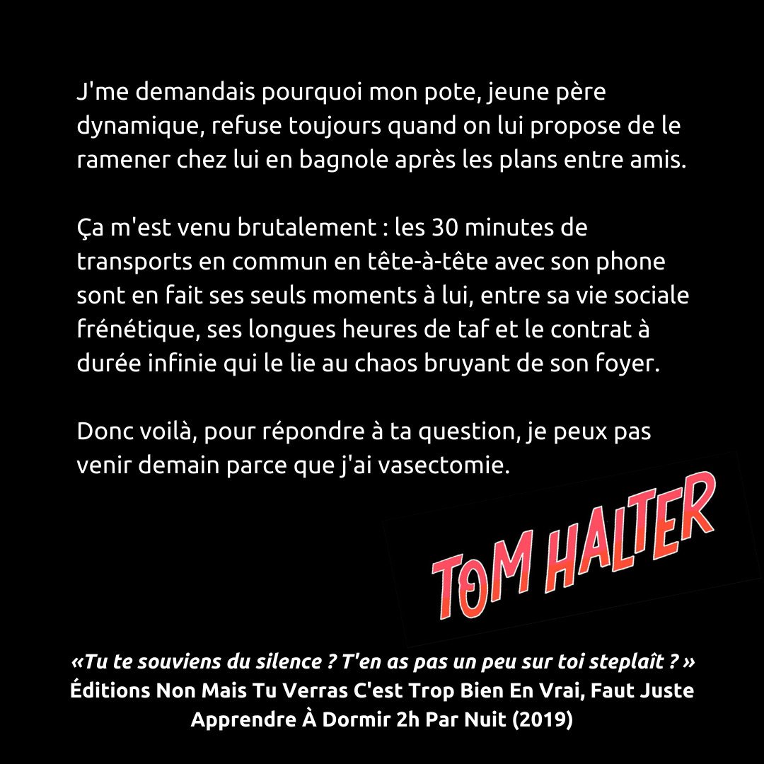 TomHalterWords's tweet photo. Hello, my name is Tommy. Vasek Tommy. *James Bond theme starts* EN &amp; FR post ✌🏻

#Vasectomy #Vasectomie #Comedy #Parenting #Parents #Famille #Family #AloneTime #MomentsPerso #Humour #Traduction #Translation #Copy #Author #Auteur https://t.co/SHudha2x95