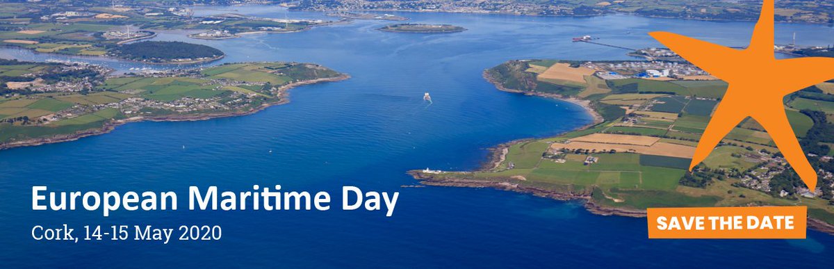 MarineInst's tweet photo. SAVE THE DATE - European Maritime Day 2020 #EMD2020 will take place on 14-15 May in Cork, Ireland. It is been co-organised by the @EU_MARE @corkcitycouncil and ‘Our Ocean Wealth’ Summit. #marine #BlueEconomy #BlueGrowth #OOWSummit https://t.co/keNTatpKRK https://t.co/x7d3JMfvYe