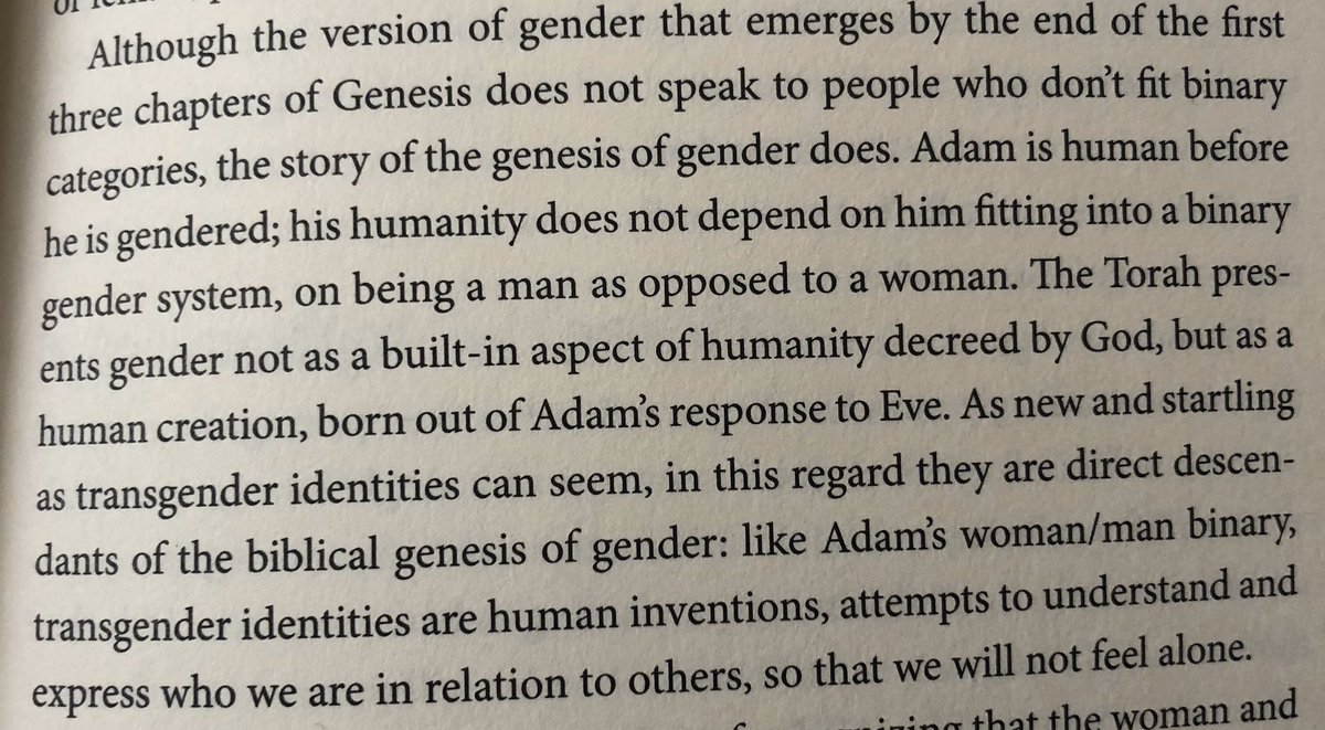 crookedshore's tweet photo. “Adam is human before he is gendered” a brilliant and challenging handling of the Genesis creation story from a transgender perspective. In #TheSoulOfTheStranger by #joyladin 

#genesisofgender #transtheology https://t.co/HeWvaJmfWv