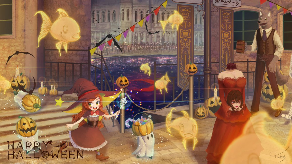 Yu楽彩 イラスト制作と Live2dの仕事します Happy Halloween イラスト 絵 オリジナル 創作 ハロウィンイラスト ハロウィンお絵描き大会19 ハロウィン ハッピーハロウィン Halloween19 Halloween Happyhalloween 私の絵柄が好みって