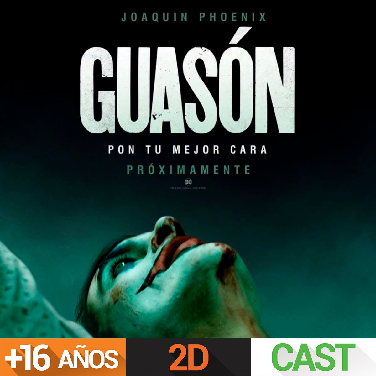 CinemaRosso's tweet photo. ➡️ GUASÓN (+16) 🍿
.
*DEL JUEVES 31/10 AL MARTES 05/11*
.
20:00 hs. (2D) - CAST
.
🎟Venta de entradas por boletería del Jueves al Martes desde las 17.00hs.🎟
.
Apta para mayores de 16 años. https://t.co/Pp7qOLbuYp