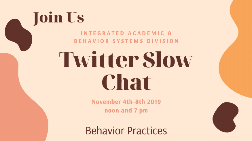 bhall_iabs's tweet photo. Can you believe that November is just around the corner?  That means that it's time for our November IABS Twitter Slow Chat.  Review the questions now and be ready to engage in #sharedlearning as we discuss #behaviorpractices. 
@ncmtss
https://t.co/jtcgpmwTr1 https://t.co/yKAUQgsVCc