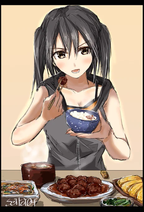 鰯といえば川内の作るイワシの揚げ団子が美味いのよっ
#艦これ版深夜の真剣お絵描き60分一本勝負 
#艦これ版真剣お絵描き60分一本勝負_20191030 
#川内進水日 