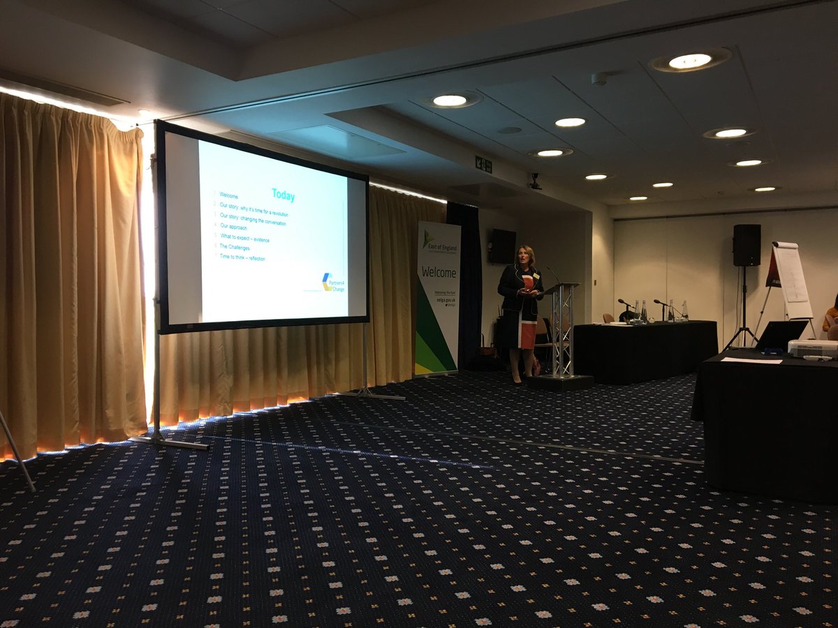 LocalSoc's tweet photo. โฆ@weareP4Cโฉ Karen Wright kicking off afternoon session at LGA Asset Based Approaches to Care and Support in Newmarket. #changingthe conversation. https://t.co/Yv9pvehOM5